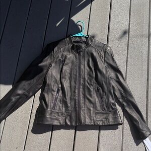 Wilsons Leather Women's Dark Leather Jacket